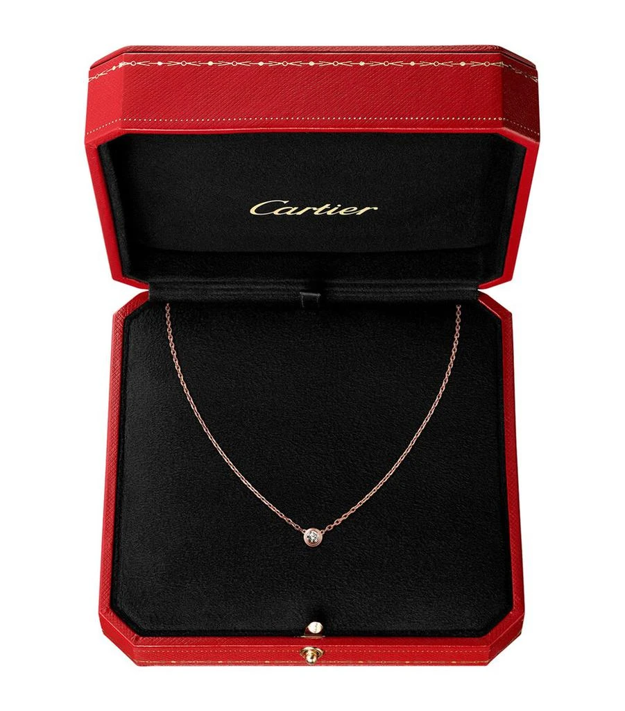 Cartier Small Rose Gold and Diamond Cartier d'Amour Necklace 3