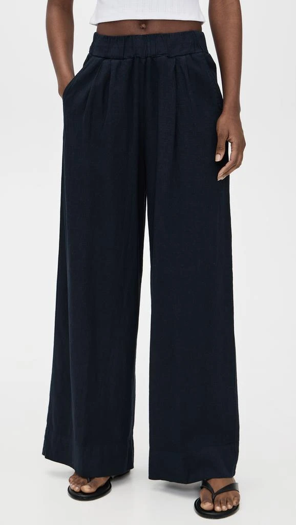 Stateside Linen Wide Leg Pull-On Pants 6