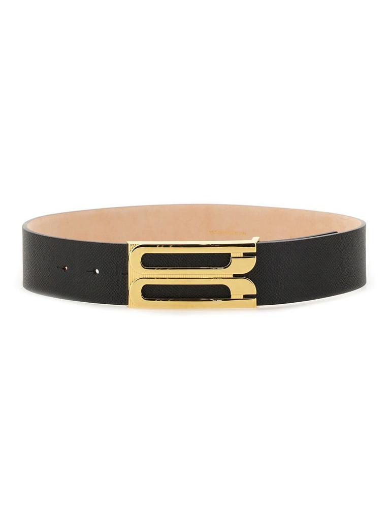 VICTORIA BECKHAM レザー ベルト Jumbo Frame Belt In Brick Red Croc Embossed Leather