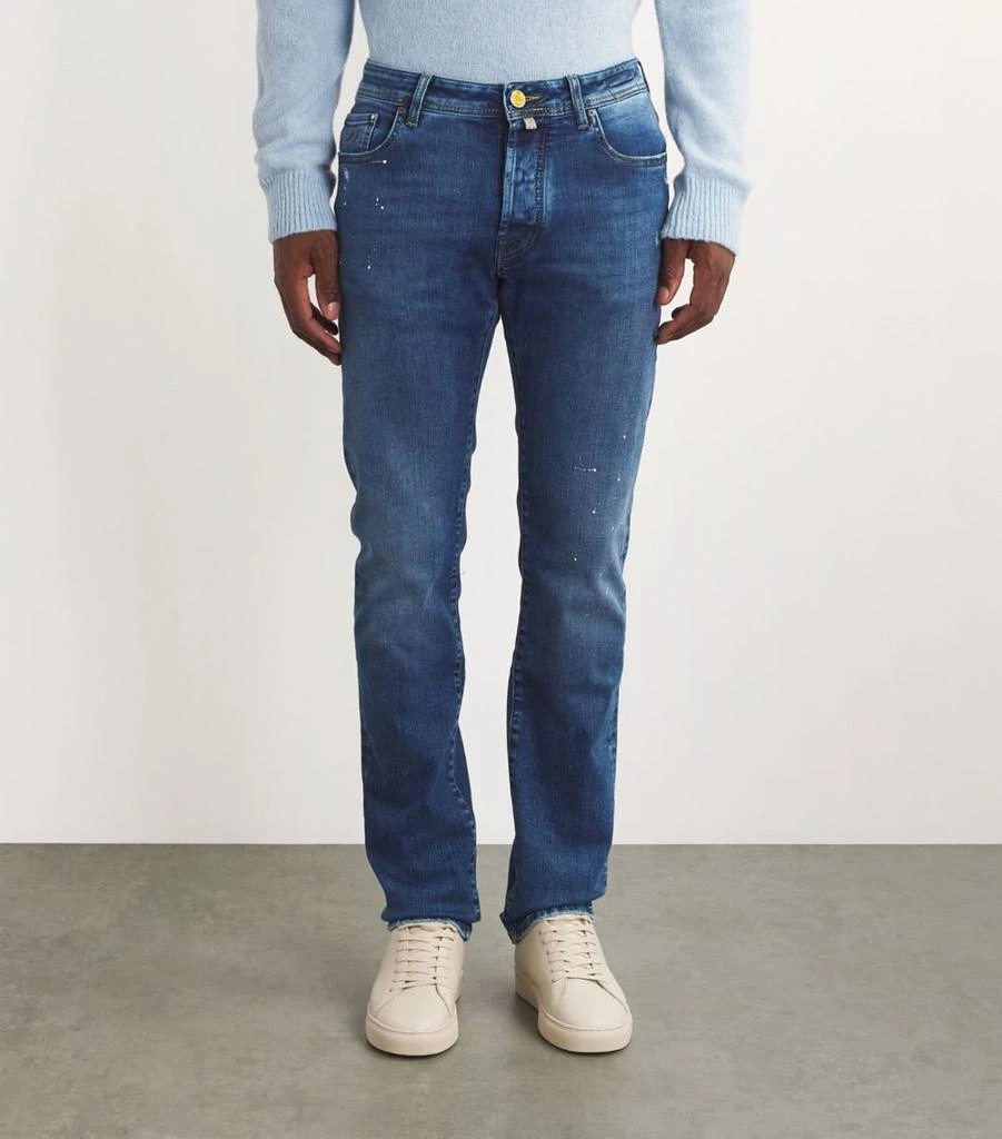 Jacob Cohën Honeycomb-Patch Paint Bard Jeans 3