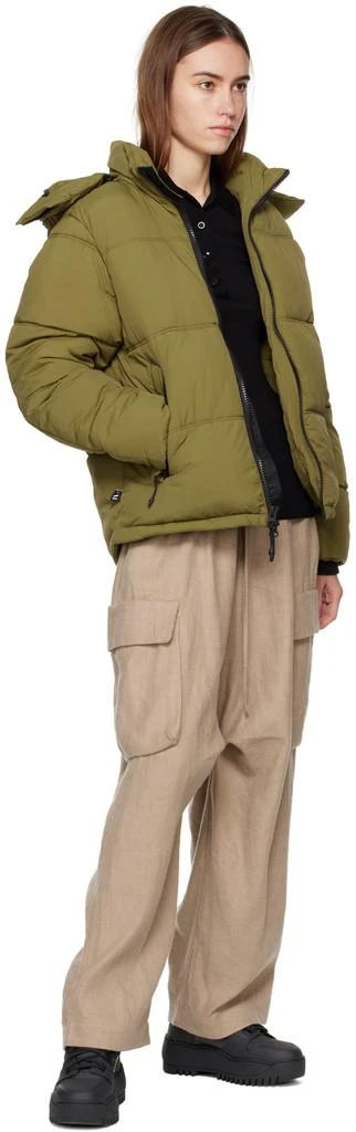 The Very Warm Green Hooded Puffer Jacket 4