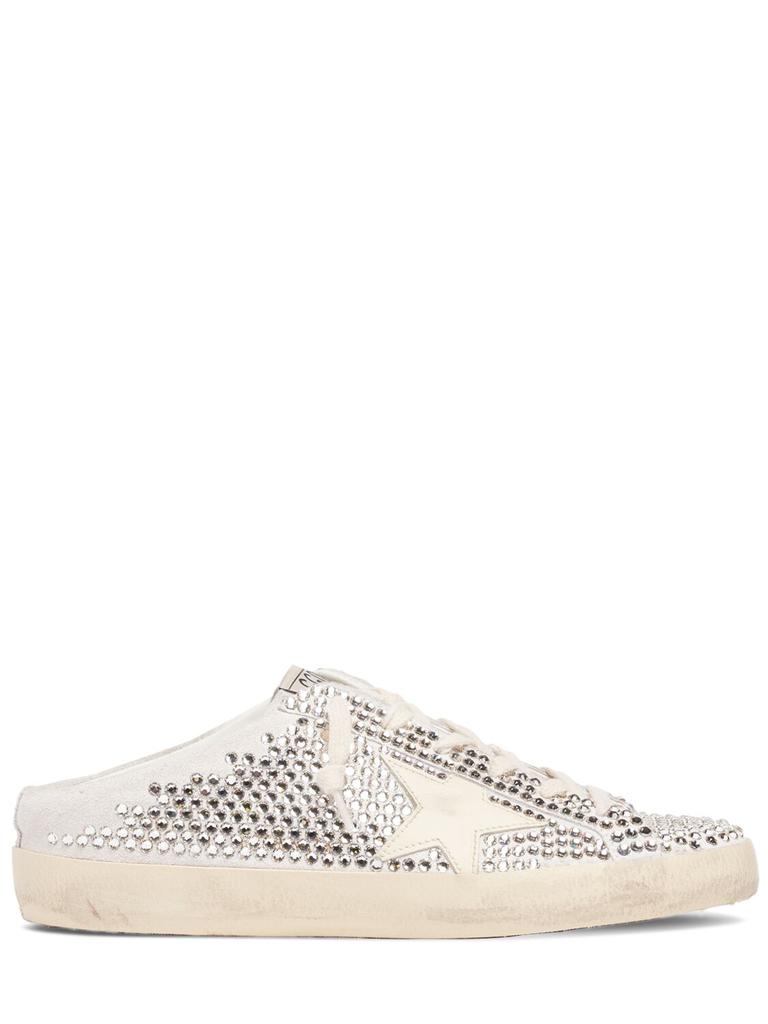 GOLDEN GOOSE 20mm Super-star Embellished Suede Mules
