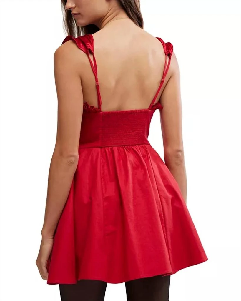 Free People Midnight Magic Mini Dress In Red Dahlia 2