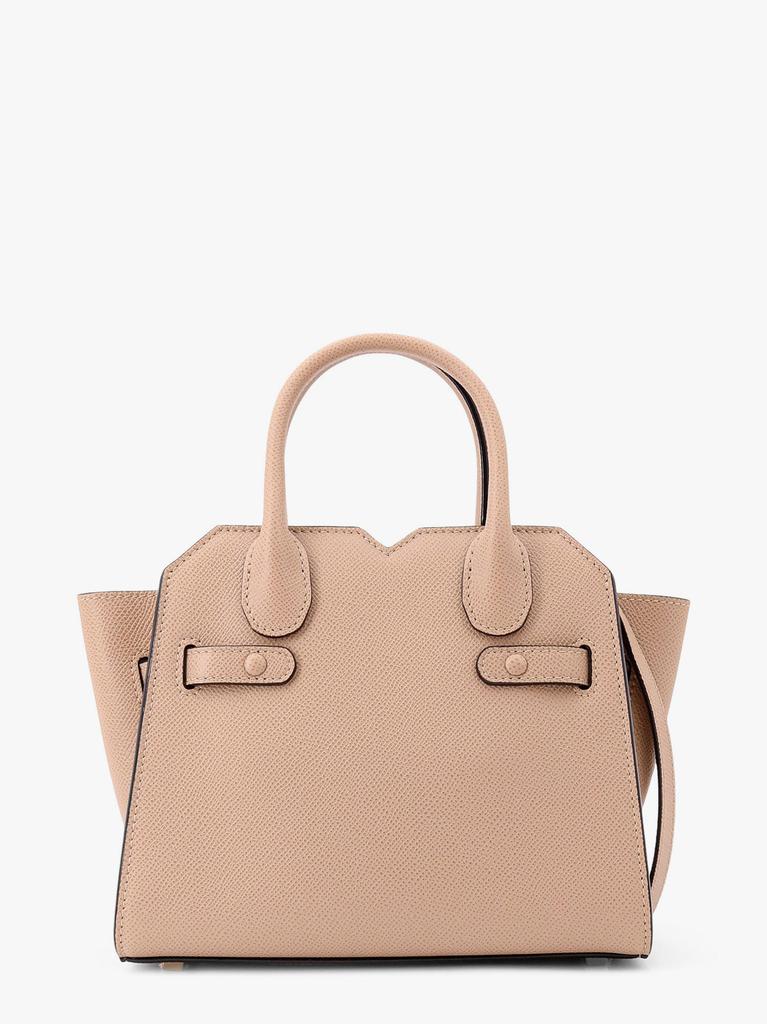 VALEXTRA Leather handbag with frontal walker and strap