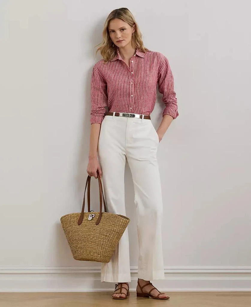 Ralph Lauren Women's Relaxed-Fit Striped Linen Shirt, P/XS-3X 4