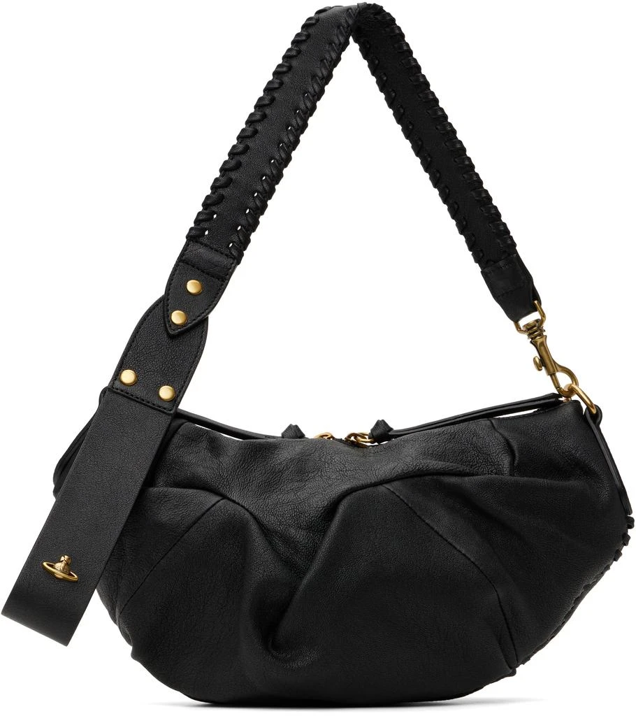 Vivienne Westwood Black Small Agnes Shoulder Bag 1