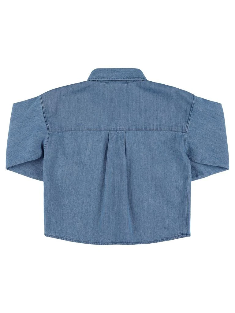Mini Rodini Embroidered Cotton Denim Shirt 2