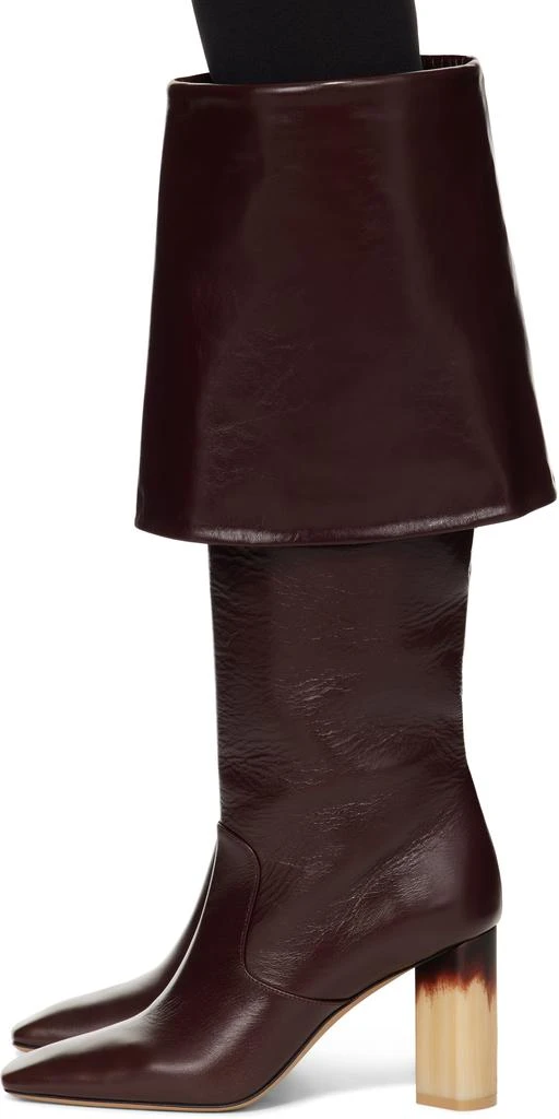 Chloé Burgundy Georgia Heeled Tall Boots 3