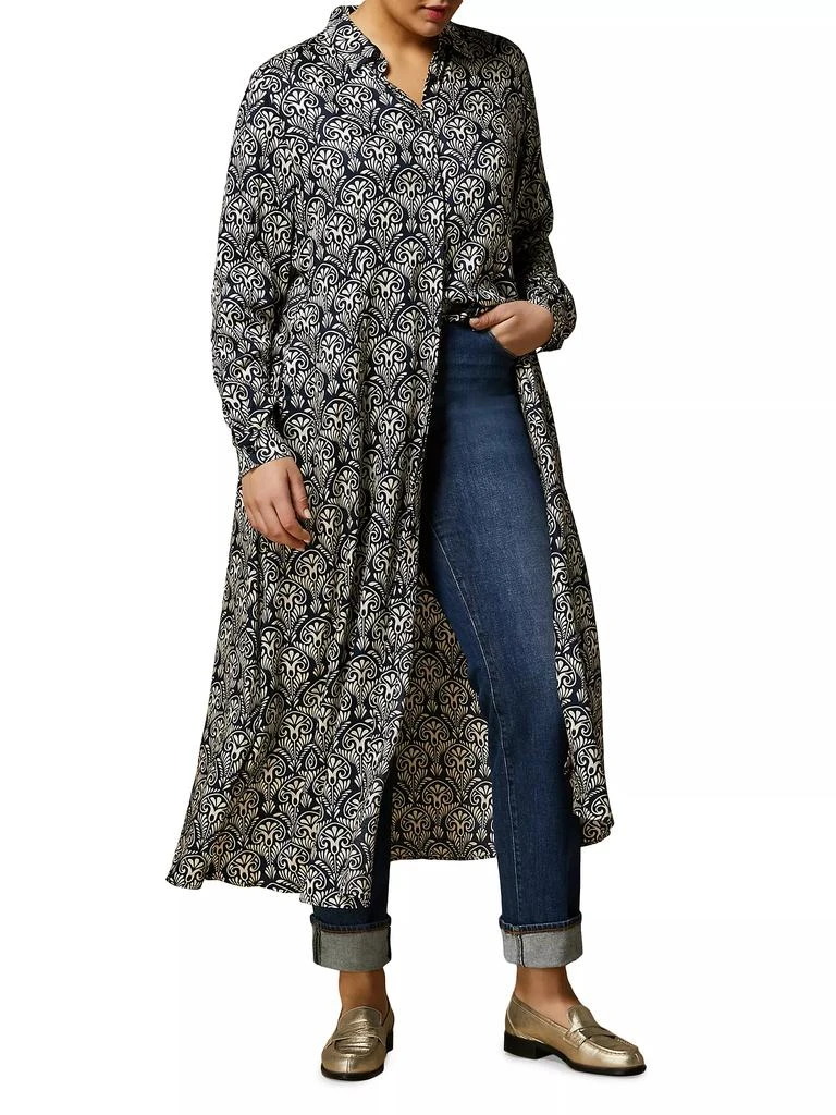 Marina Rinaldi Plus Adam Printed Satin Shirtdress 4