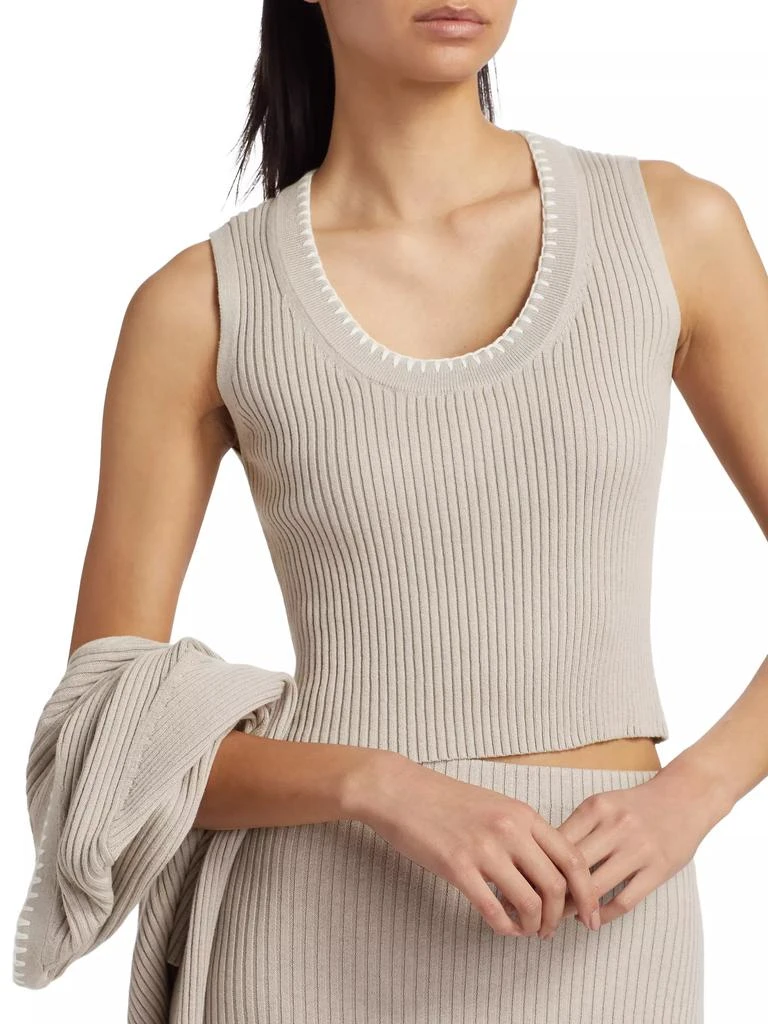 Naadam Cotton & Cashmere Rib-Knit Tank Top 6