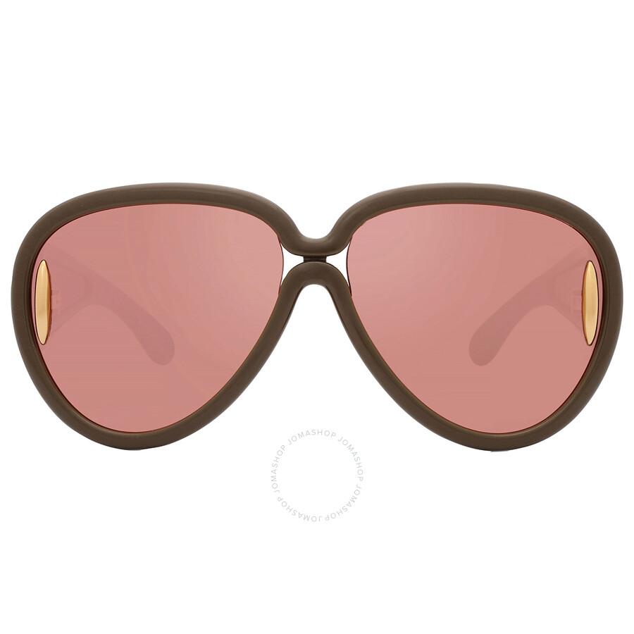 Loewe Lw40147i 42e Arancione Lucido Sunglasses - Accessories