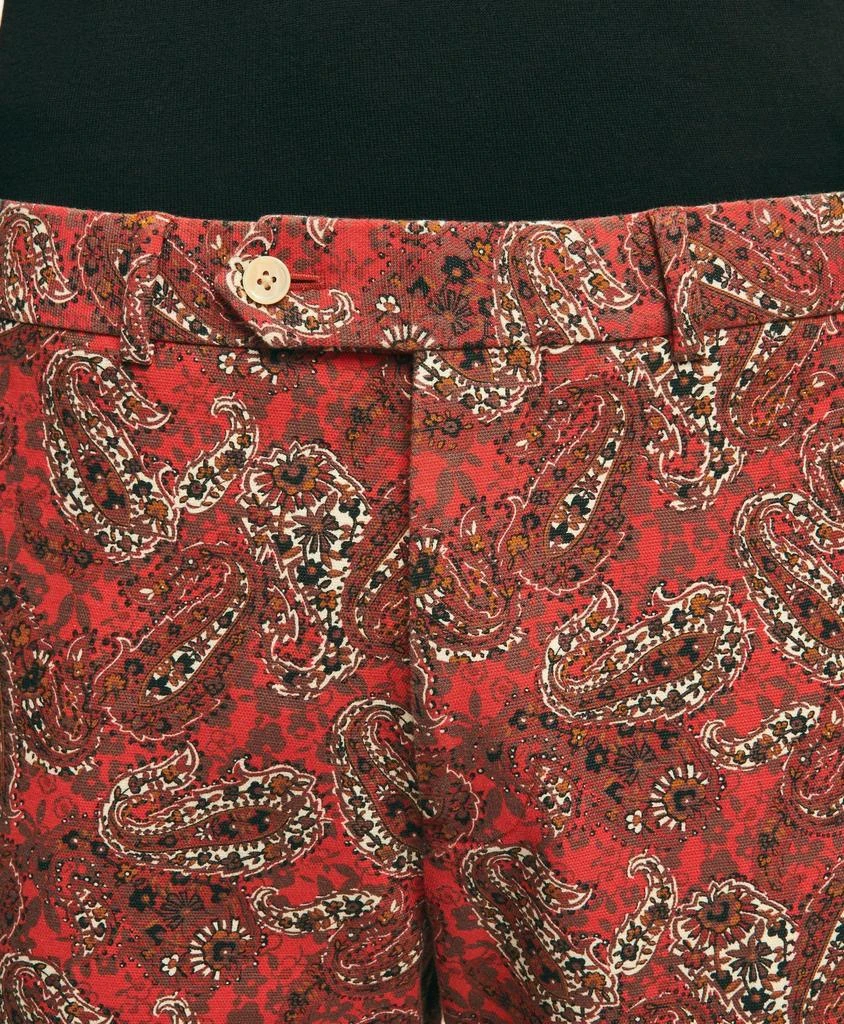 Brooks Brothers Slim Fit Paisley Suit Pants In Cotton Blend 6
