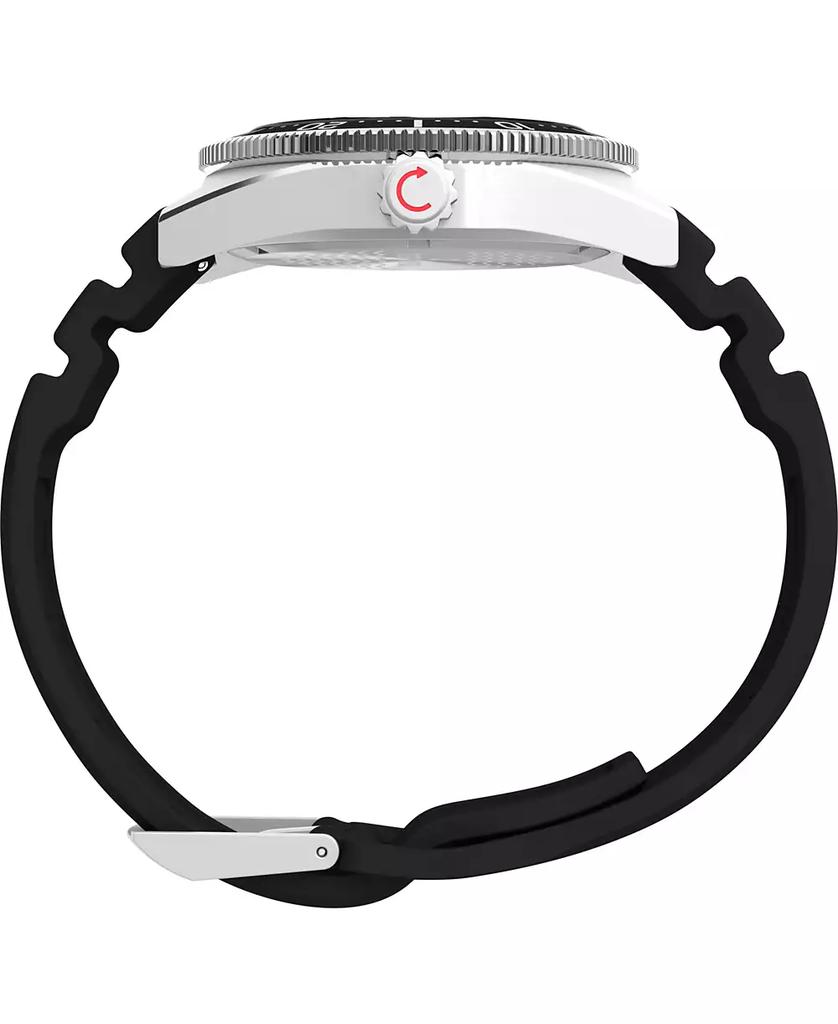 Timex Men's Analog Black Rubber Strap Watch, 41mm