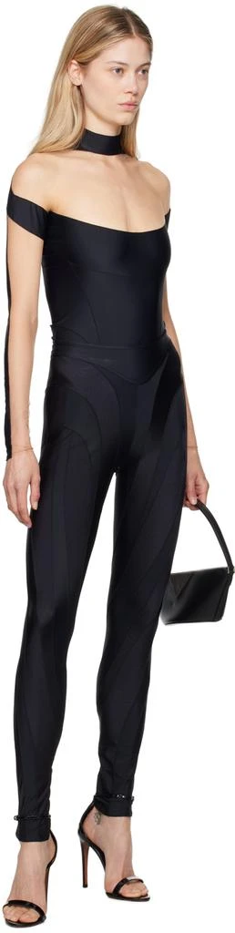 Mugler Black Spiral Leggings 4