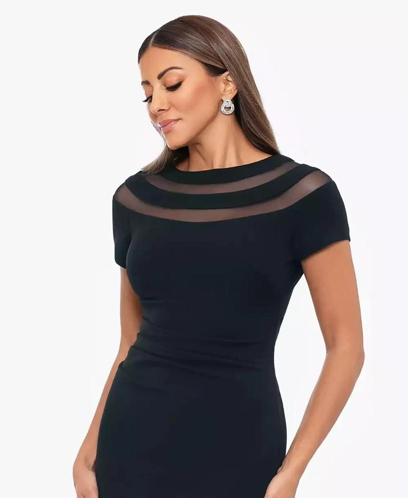 XSCAPE Petite Illusion-Detail Short-Sleeve Dress 3