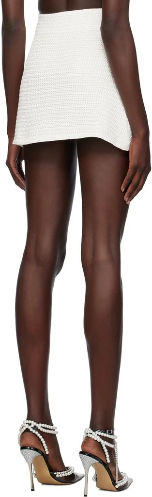 Mach & Mach White Zip Miniskirt 3