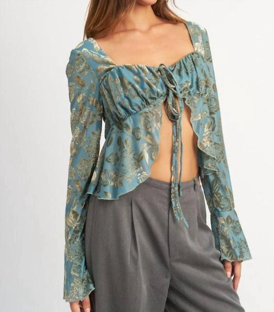EMORY PARK Emory Park - Willa Tie Front Floral Top 2