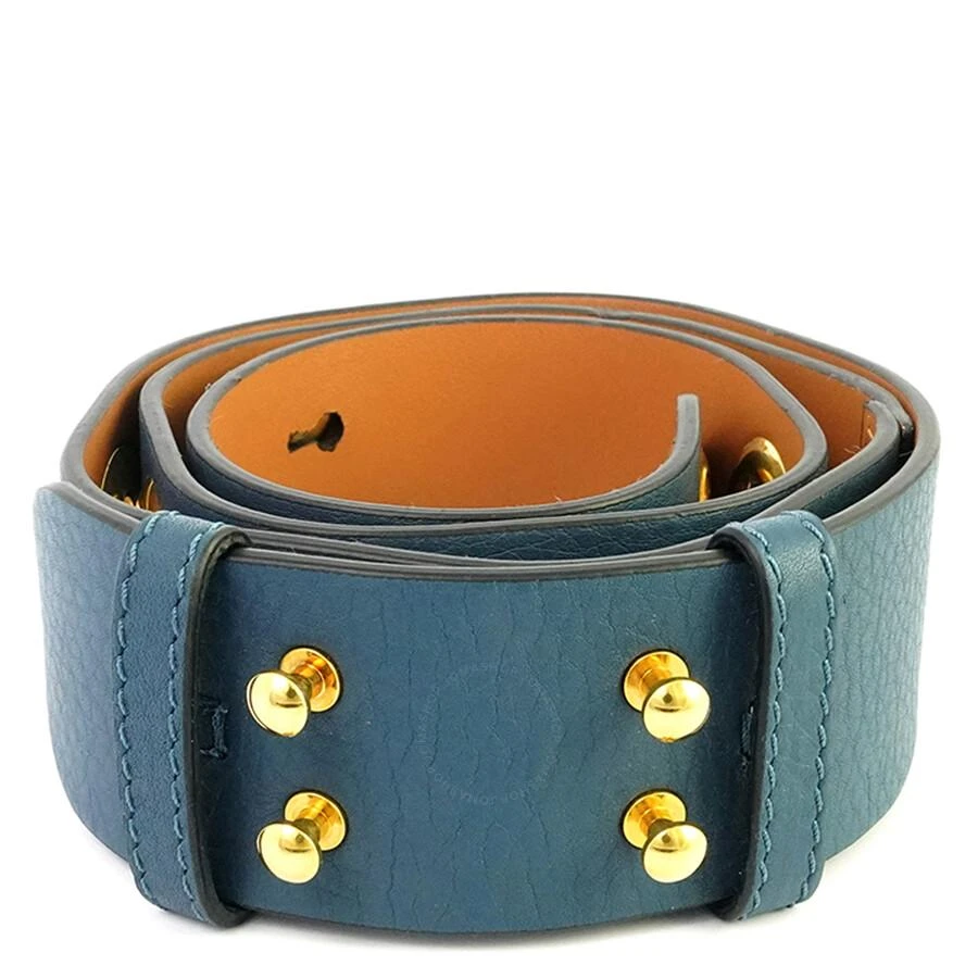 Burberry Ladies Dark Mineral Blue Leather Bag Strap 1