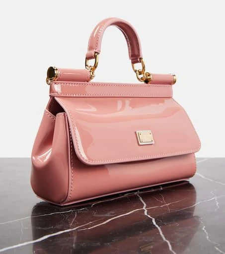 Dolce & Gabbana Sicily Small patent leather tote bag 6