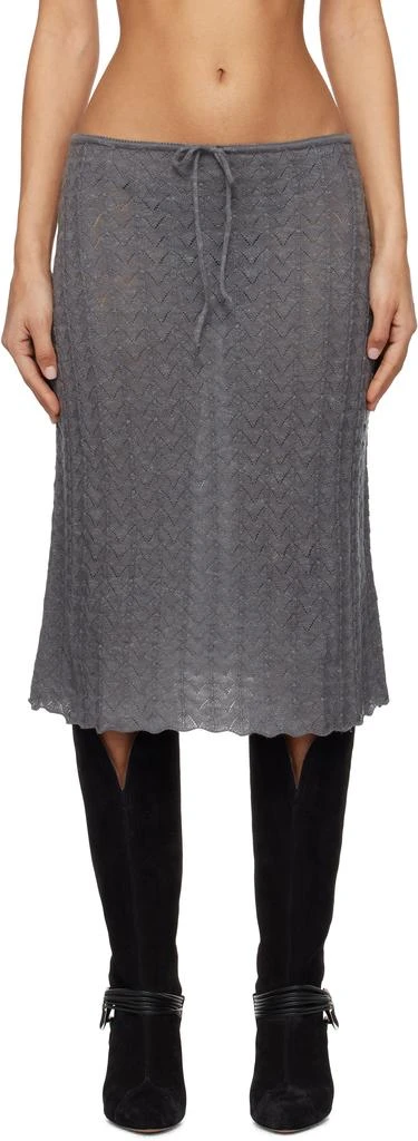 Paloma Wool Gray Endrina Midi Skirt 1