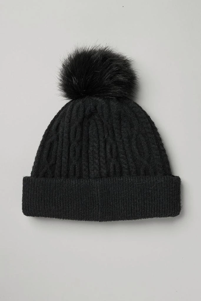 Alo Cable Knit Beanie - Black 2