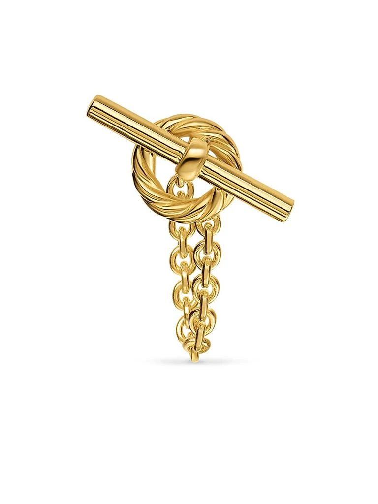 David Yurman DY Mercer Bold Toggle Chain Stud Earrings in 18K Yellow Gold, 50.4MM 4