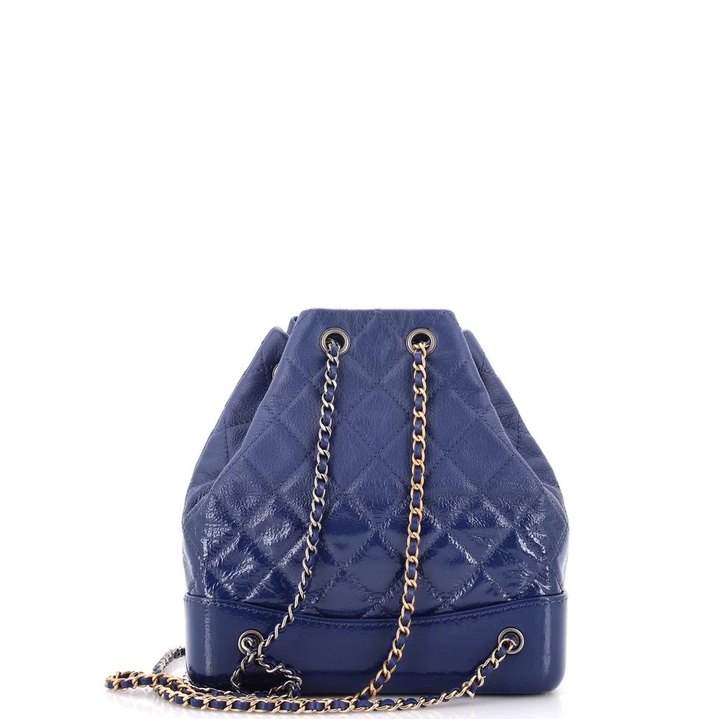 Chanel Gabrielle Backpack Quilted Goatskin and Patent Small 3