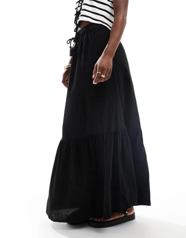 VERO MODA Vero Moda boho maxi skirt in black 5