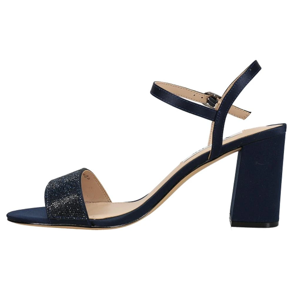 Nina Haven Rhinestone Ankle Strap Block Heel Sandals 3