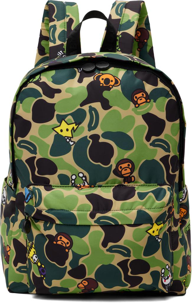 Bape Kids Green ABC Camo Shark Backpack - Backpacks Bape Kids Green ABC Camo Shark Backpack - Backpacks