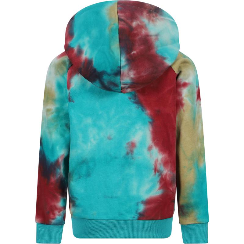 Rock Your Baby Tie dye zipped hoodie in turquoise red and beige