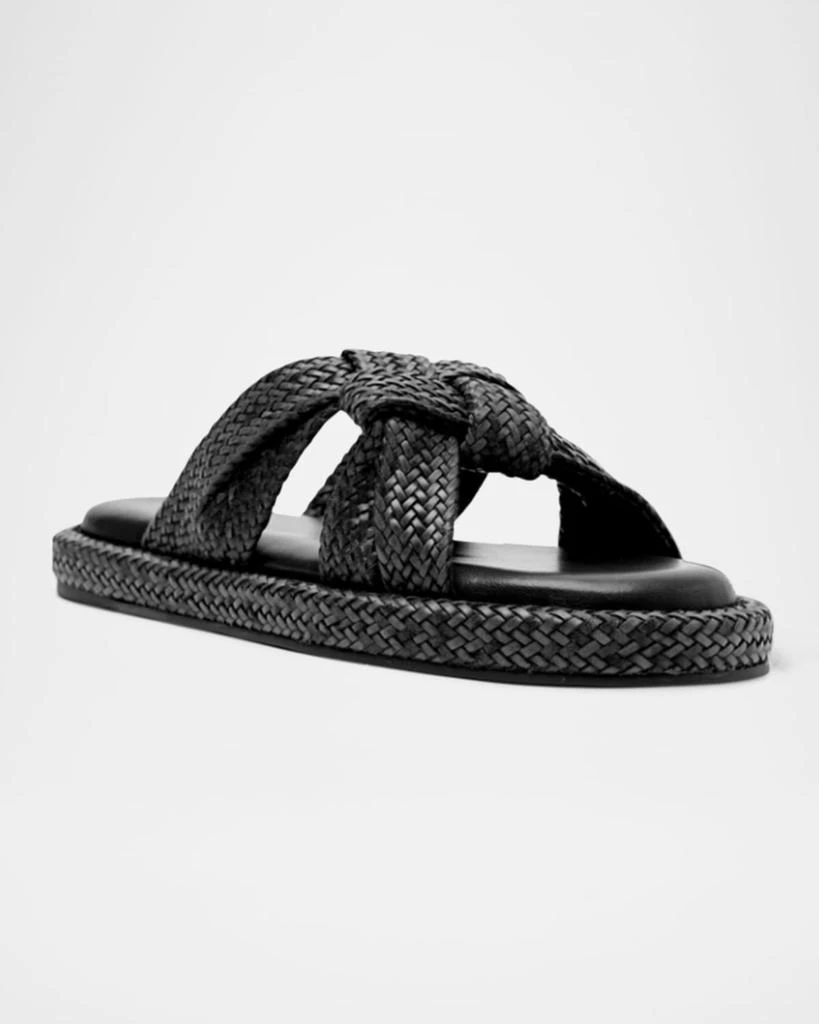 Schutz Kali Woven Knot Flat Slide Sandals 2