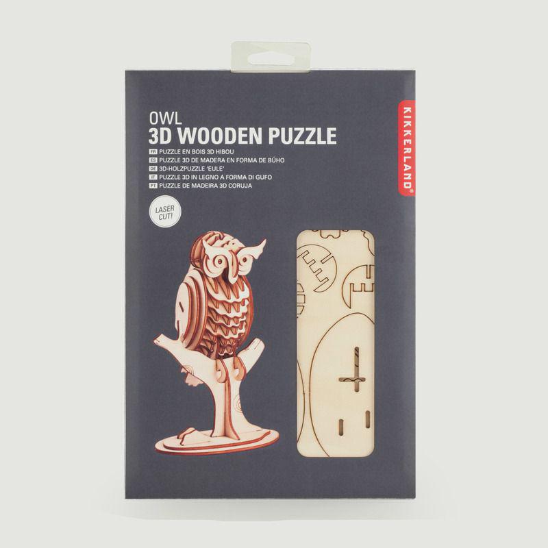 Kikkerland Wooden 3D Owl Puzzle White KIKKERLAND