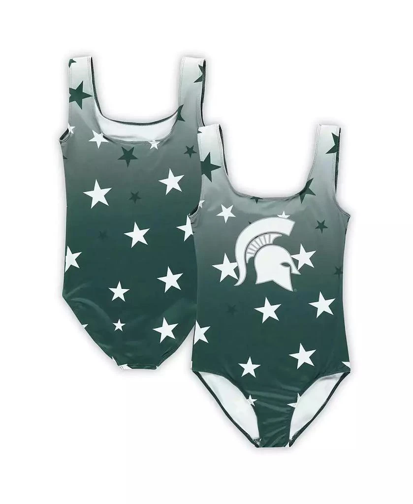 ZooZatz Big Boys and Girls Green Michigan State Spartans Dance Leotard