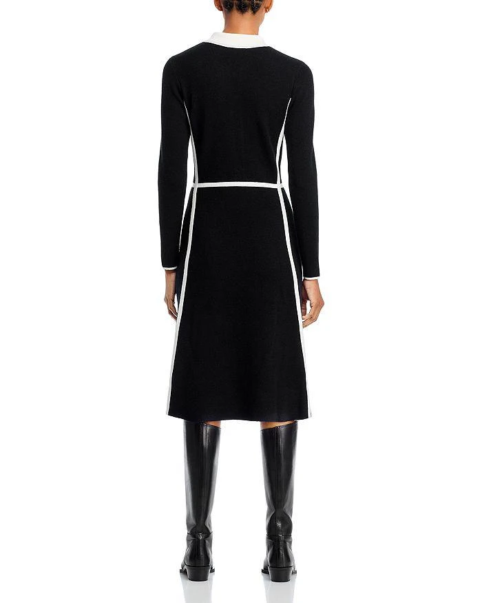 T Tahari Contrast Trim Sweater Dress 4