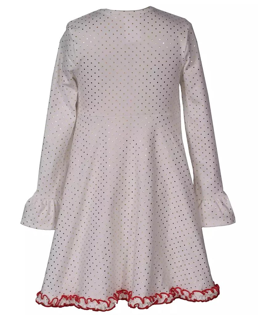 Bonnie Jean Little Girls Foiled Dot Knit Pull Through Dress 2