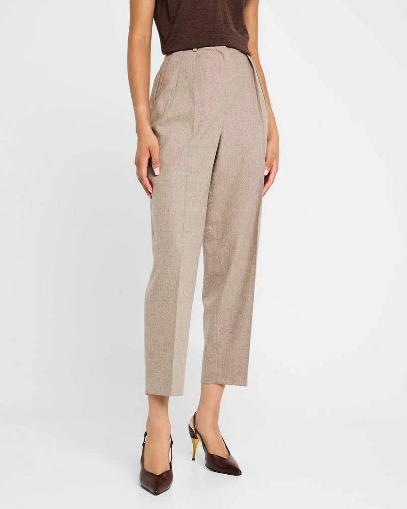 Altuzarra Emmett Double-Pleated Tapered Wool Pants 4