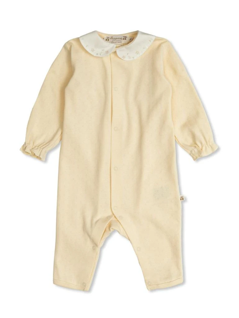 Bonpoint Bonpoint Tintina Star-Embroidered Collar Pajamas 1