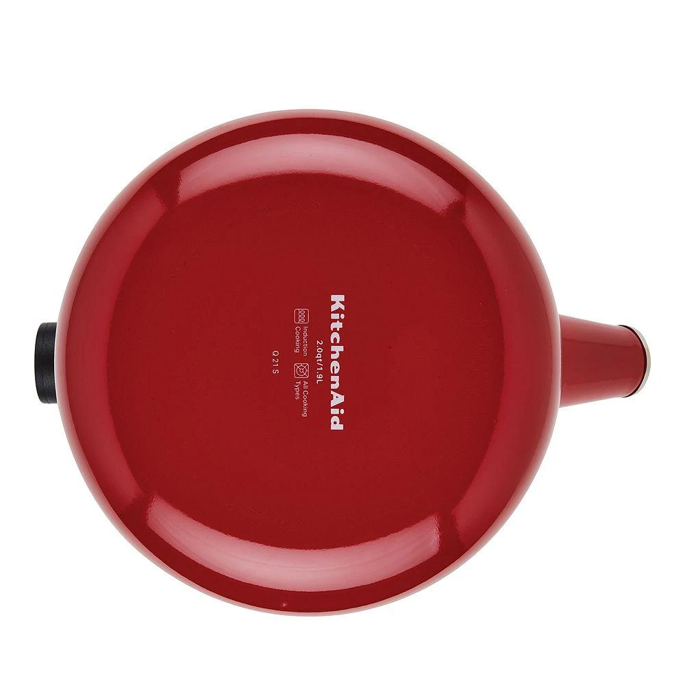 KitchenAid Enameled Steel Induction 2 Qt Whistling Tea Kettle 3