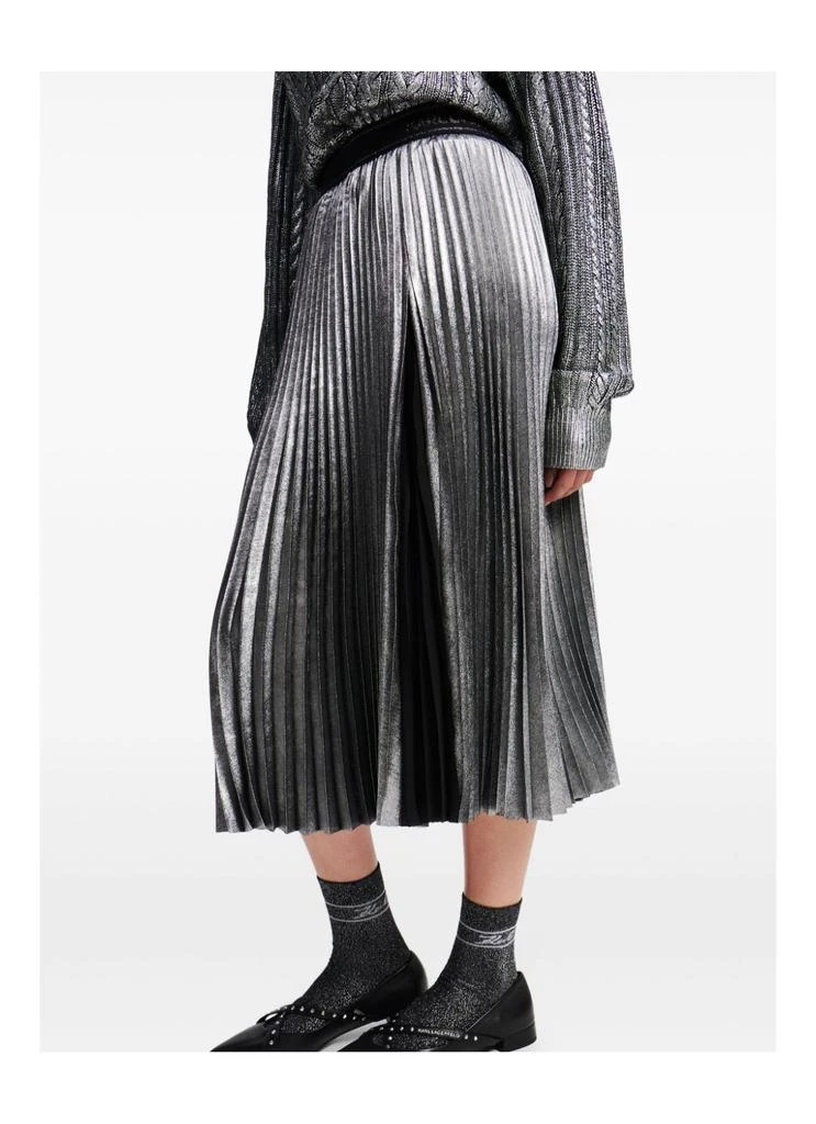 Karl Lagerfeld Paris Foil Pleated Skirt 3
