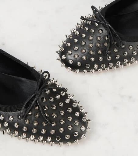 Christian Louboutin Spiked leather ballet flats 5