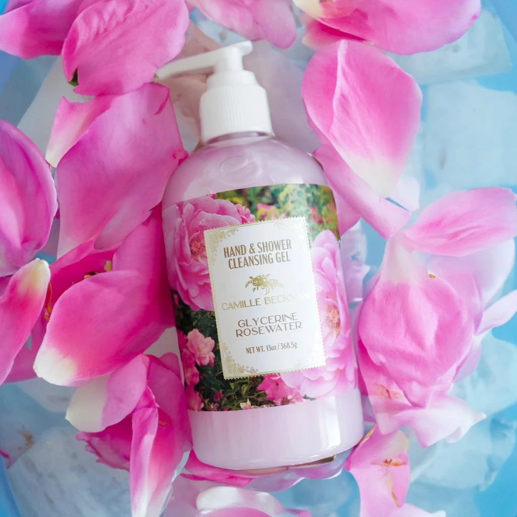 Camille Beckman Hand & Shower Cleansing Gel 13oz Glycerine Rosewater 4