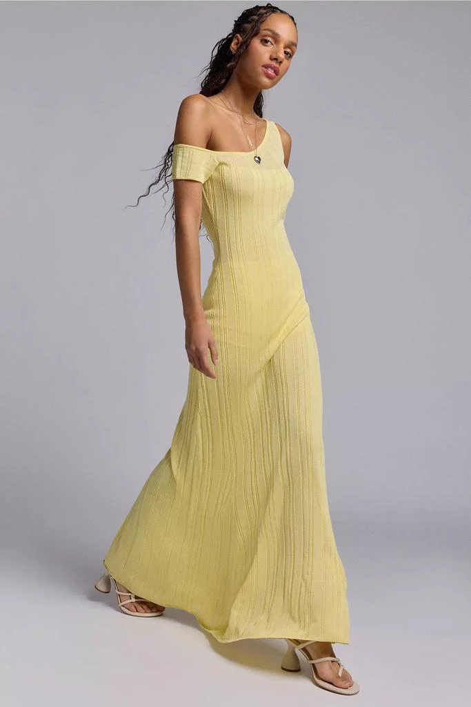 AFRM AFRM Hoda Sheer Asymmetric Sweater Maxi Dress 3