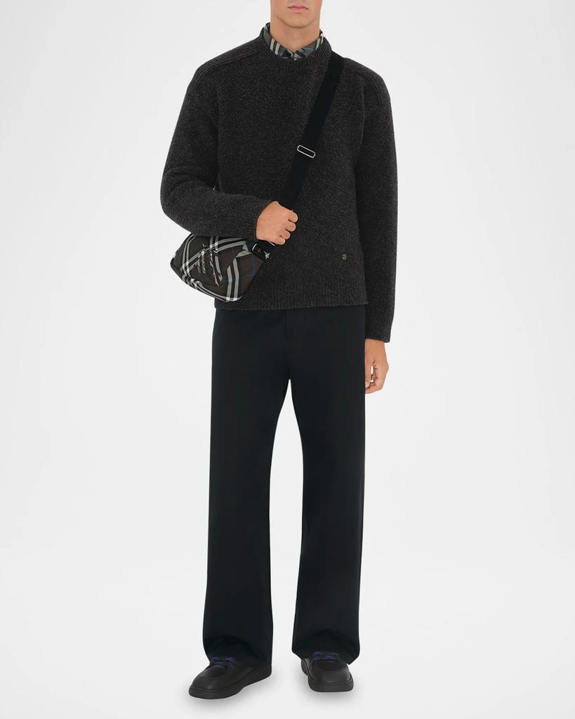 Burberry Men
s Classics Check Crossbody Bag 4