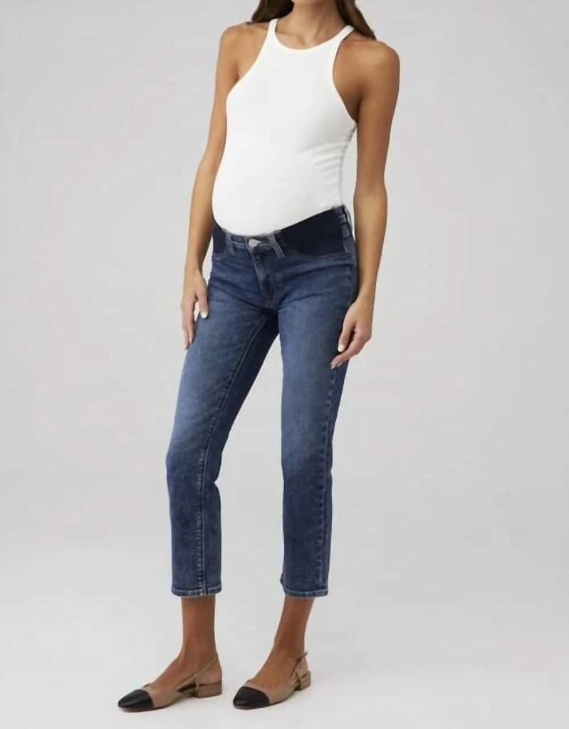 Hudson Nico Mid-Rise Straight Ankle Maternity Jean In Head Over Heels 1
