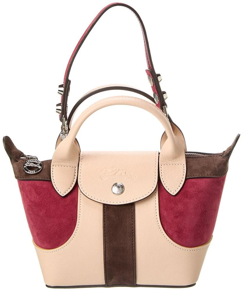 Longchamp Longchamp Le Pliage Cuir XS Leather & Suede Short Handle Tote 1