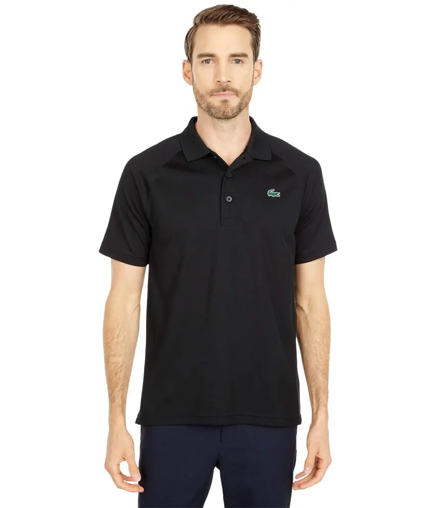 Lacoste Short Sleeve Sport Breathable Run-Resistant Interlock Polo Shirt