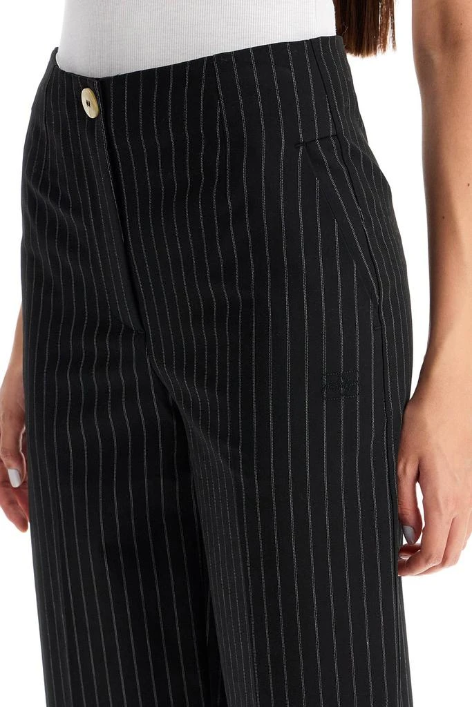 Ganni striped tapered trousers 4