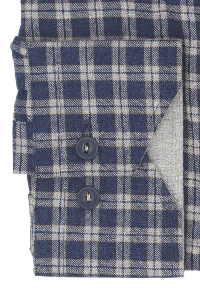 Lorenzo Uomo Trim Fit Flannel Check Cotton Dress Shirt 6