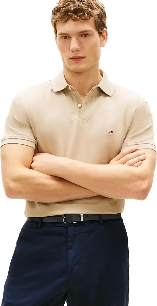 Tommy Hilfiger Tommy Hilfiger Men's Short Sleeve Polo Shirts in Classic Fit with Stretch and Organic Pique Cotton